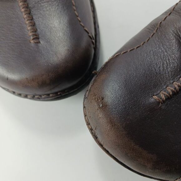 Clarks Unstructured Brown Slip- ons,with Leather Uppers. Woman's size 10........ - Picture 7 of 15